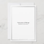 おしゃれな名前 クラシックな写真 卒業パーティー招待状 招待状 (裏面)