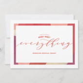 おしゃれな境界線のホリデーカード シーズンカード (正面)