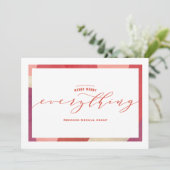 おしゃれな境界線のホリデーカード シーズンカード (スタンド正面)