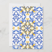 おしゃれな夏のレモン メディテレーニア カップルシャワー 招待状 (裏面)