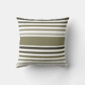 おしゃれな大きなオリーブストライプグリーンの名前 クッション (裏面)