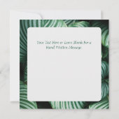 おしゃれな大きな葉のデザイン, 名前, メッセージ (裏面)