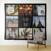 おしゃれな大型家族写真名インスタグラムコラージュ タペストリー (インサイチュ(横))