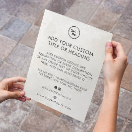 おしゃれな大理石カスタムビジネスロゴ＆ソーシャルメディア チラシ