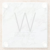 おしゃれな大理石プリントのコースター ギフト ガラスコースター (裏面)