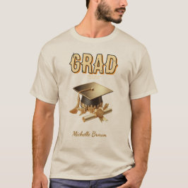 おしゃれな大胆なデザインの卒業記念グッズ Tシャツ