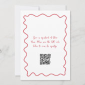 おしゃれな女の子のベビーシャワー　チェリーオントップ　手書きの赤 招待状 (裏面)