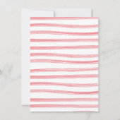 おしゃれな女の子の衣類ライン 赤ちゃん歓迎会 招待状 (裏面)