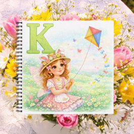おしゃれな女の子へのギフトに!Kの名入れノート ノートブック