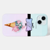 おしゃれな女の子向けのサボテンとアイスクリーム Case-Mate iPhoneケース (裏面 (横))