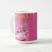 おしゃれな女の子 コーヒーマグカップ (正面左)