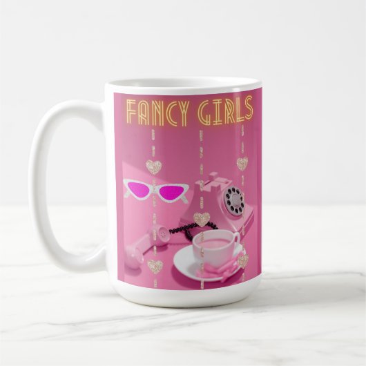 おしゃれな女の子 コーヒーマグカップ (左)