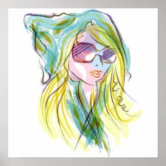 おしゃれな女の子 ポスター