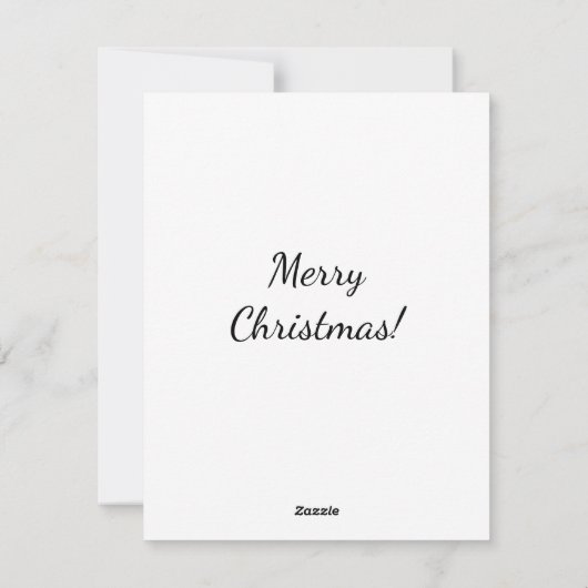 おしゃれな女性がポードルを抱えてシアトルのクリスマスを歩く シーズンカード (裏面)