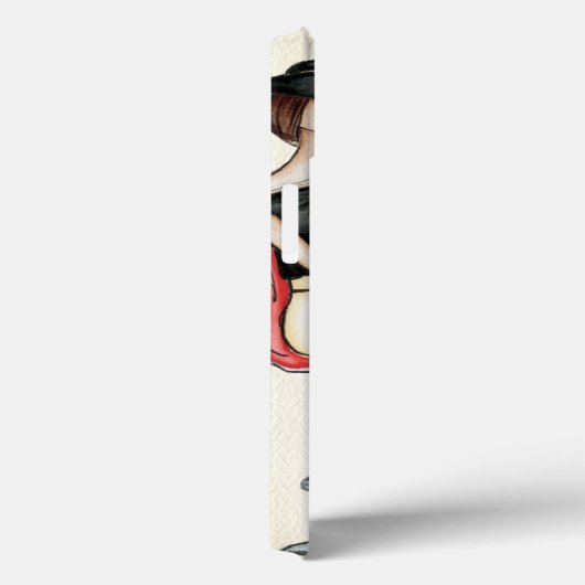 おしゃれな女性がワインを飲む Case-Mate iPhoneケース (裏面 / 右)