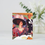 おしゃれな女性のための夜の集まりパーティー招待状 招待状 (スタンド正面)