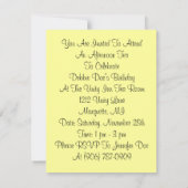 おしゃれな女性のための特別なランチ&アフタヌーンティーのお誘い 招待状 (裏面)