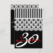 おしゃれな女性の30歳誕生日パーティー招待状 招待状 (正面/裏面)