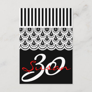 おしゃれな女性の30歳誕生日パーティー招待状 招待状