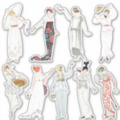 おしゃれな女性 シール (正面)