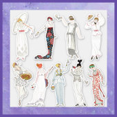 おしゃれな女性 シール