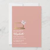 おしゃれな女性 現代の卒業祝い 招待状 (裏面)