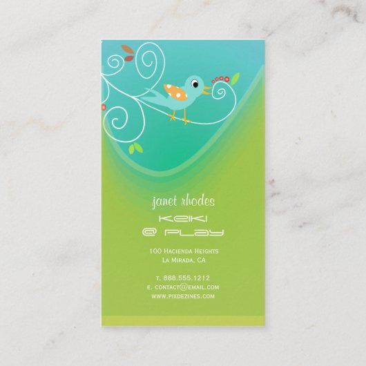 おしゃれな子供の保育園の名刺 名刺 (裏面)