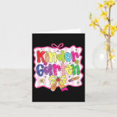 おしゃれな学校復帰 キュートな幼稚園 フェミニン カード (黄色い花)