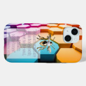おしゃれな宗教虹ハニカムゴールドビー Case-Mate iPhoneケース (裏面 (横))