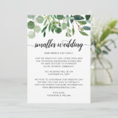 おしゃれな小さな結婚式　規模縮小　変更　計画　葉緑 案内状 (スタンド正面)