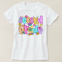 おしゃれな小学校2年生の先生のためのギフト女子用 Tシャツ