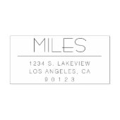 おしゃれな差出人住所またはその他のテキスト セルフインキングスタンプ (デザイン)