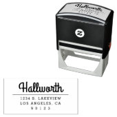 おしゃれな差出人住所またはその他のテキスト セルフインキングスタンプ (インサイチュ)