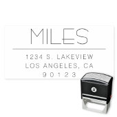 おしゃれな差出人住所またはその他のテキスト セルフインキングスタンプ