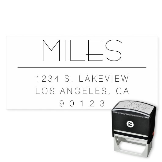 おしゃれな差出人住所またはその他のテキスト セルフインキングスタンプ