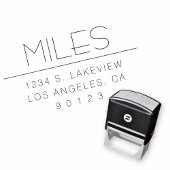 おしゃれな差出人住所またはその他のテキスト セルフインキングスタンプ