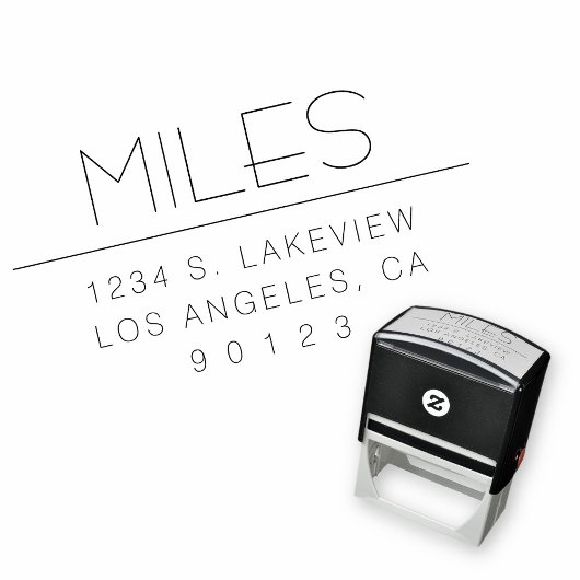 おしゃれな差出人住所またはその他のテキスト セルフインキングスタンプ