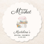 おしゃれな市場からお嫁さんを奪取！ ブライダルシャワー ペーパーコースター<br><div class="desc">市場からフレッシュなお嫁さんを奪取！をテーマにしたブライダルシャワーをお祝いしましょう。これらの紙コースターと合わせて、ブライダルシャワーの完璧な雰囲気を演出。市場からお嫁さんを奪取したことを発表しましょう！


おしゃれな市場からお嫁さんを奪取！ ブライダルシャワーの紙コースター</div>