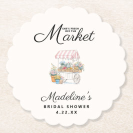 おしゃれな市場からお嫁さんを奪取！ ブライダルシャワー ペーパーコースター