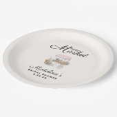 おしゃれな市場からお嫁さんを守れ！ブライダルシャワー ペーパープレート (アングル)