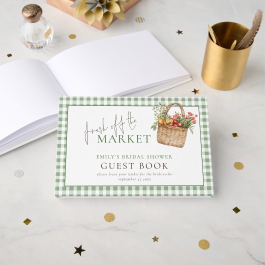 おしゃれな市場から届いた ブライダルシャワー ゲストブック (正面見開き)
