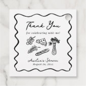 おしゃれな市場から消えた 大胆で遊び心のある手描き フェイバータグ (裏面)