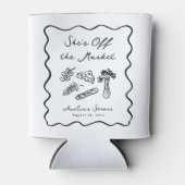 おしゃれな市場から消えた 大胆で遊び心のある手描き 缶クーラー (正面)