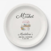 おしゃれな市場から直接届いた ブライダルシャワー ペーパープレート (正面)