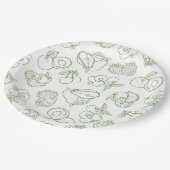 おしゃれな市場直送のグリーン ブライダルシャワー ペーパープレート (アングル)