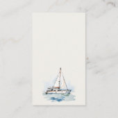おしゃれな帆船の海景 赤ちゃんのオムツくじ ブライダルシャワー エンクロージャーカード (裏面)