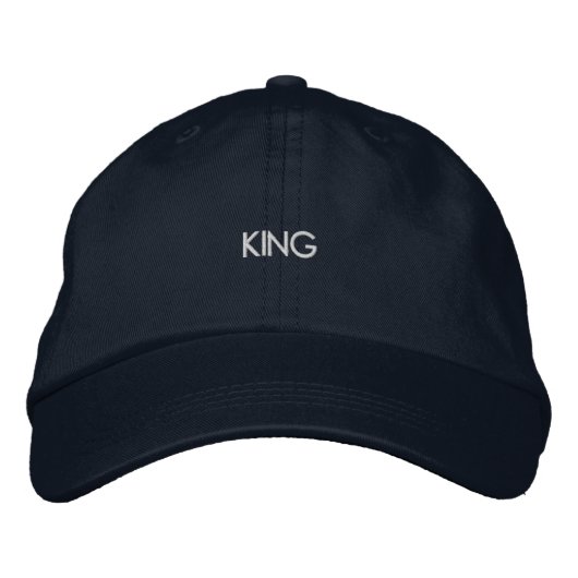 おしゃれな帽子男子になりたいKINGメンズ 刺繍入りキャップ (正面)