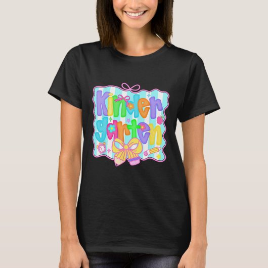 おしゃれな幼稚園のカチューシャ付きギ Tシャツ (正面)