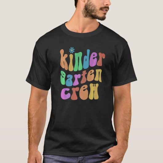 おしゃれな幼稚園のクルーの先生ハローキンダーおしゃれ Tシャツ (正面)