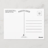 おしゃれな幾何学模様のローズゴールド箔の花柄 ウェディング ポストカード (裏面)